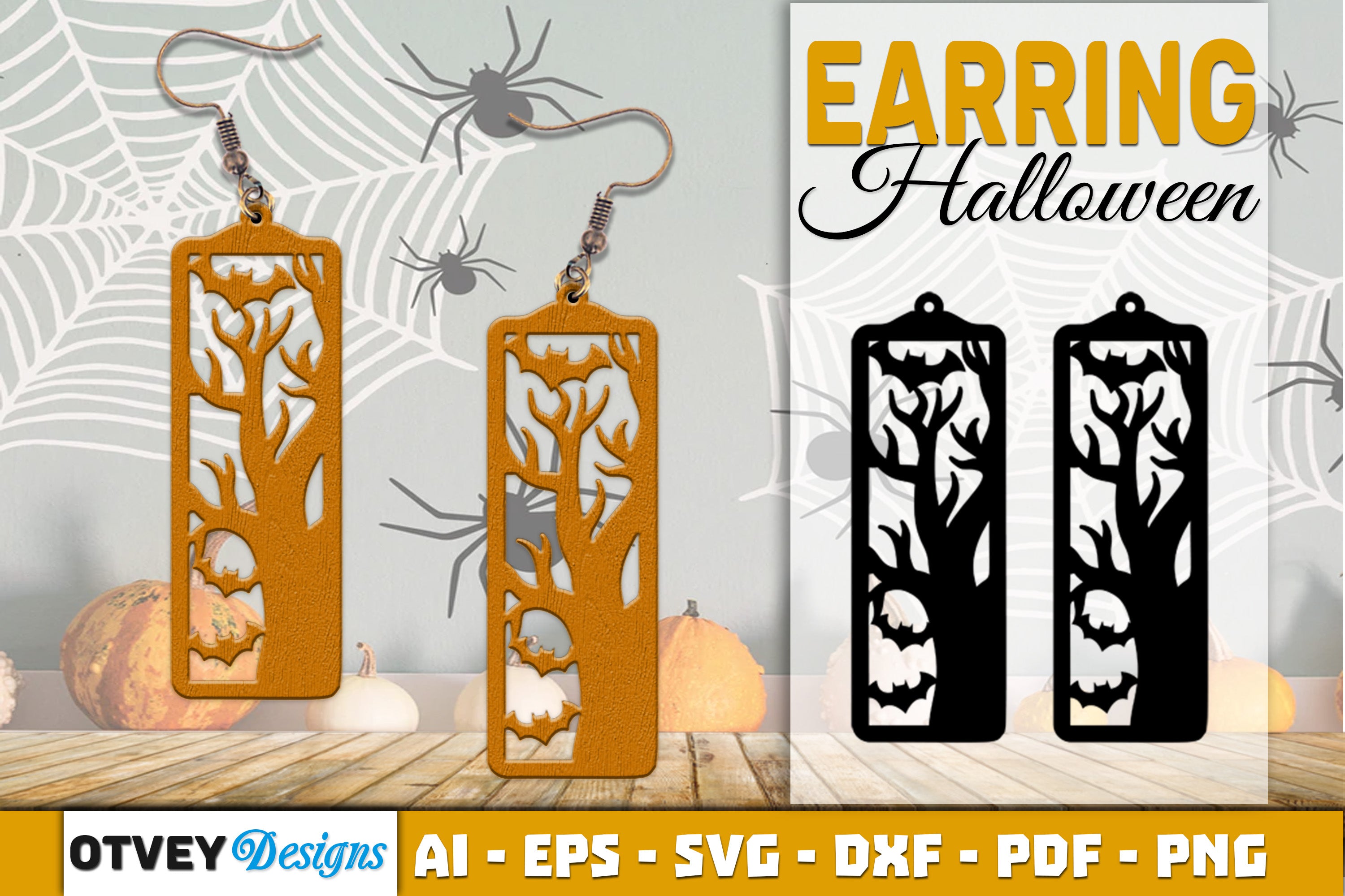 Earring Halloween Lasercut SVG Bundle