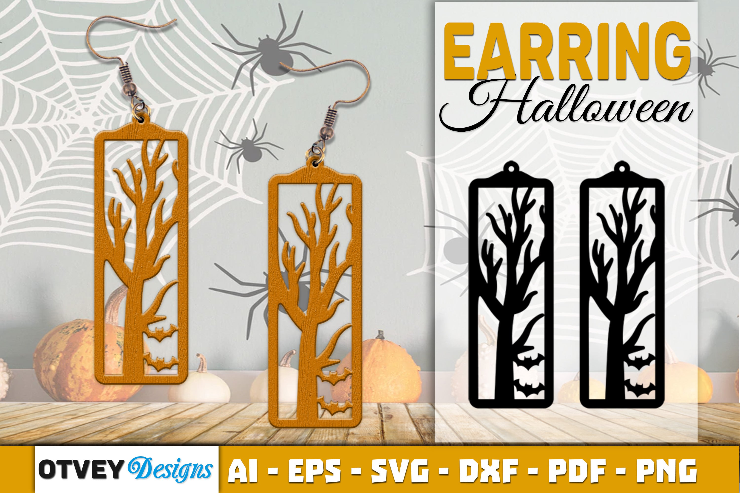 Earring Halloween Lasercut SVG Bundle