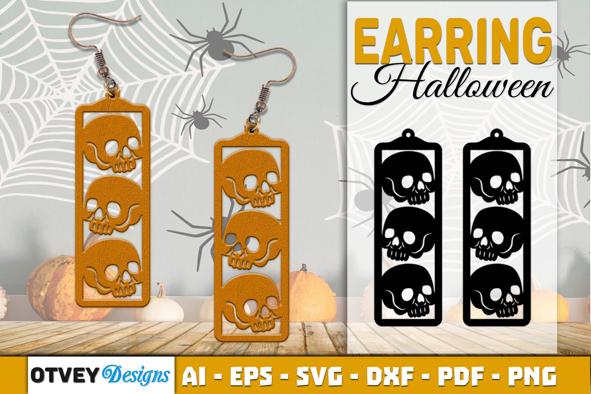 Earring Halloween Lasercut SVG Bundle 498 - CraftNest - Digital Crafting and Art