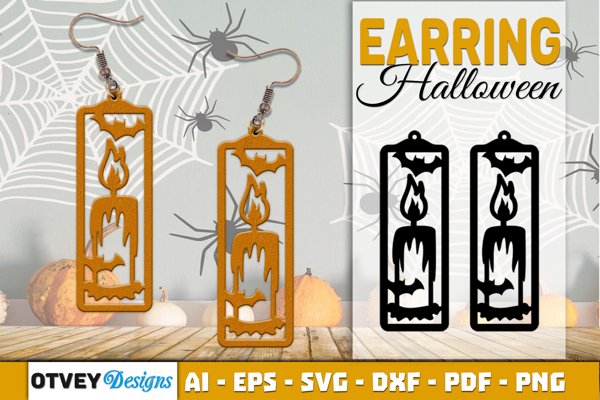 Earring Halloween Lasercut SVG Bundle 531 - CraftNest - Digital Crafting and Art