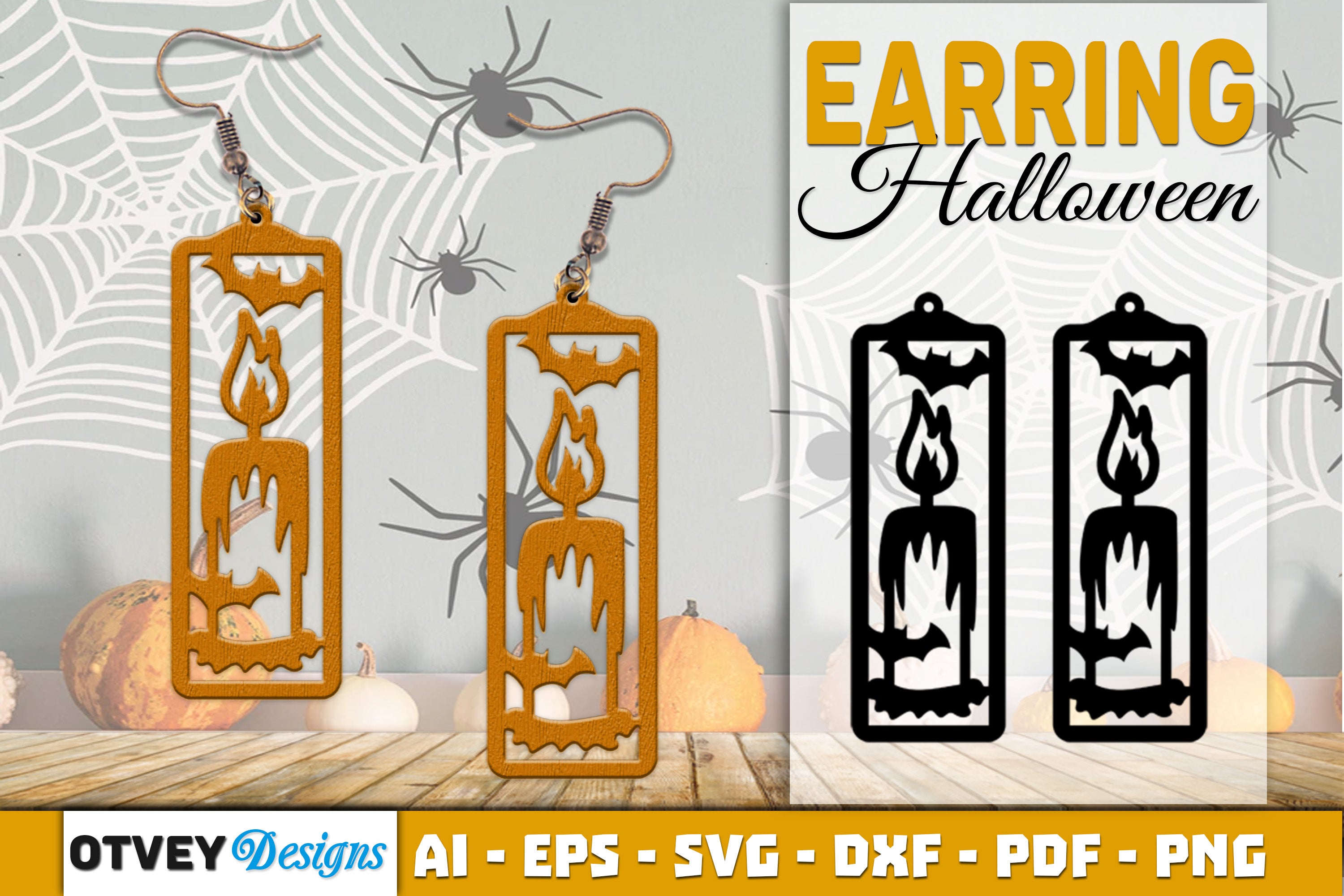 Earring Halloween Lasercut SVG Bundle 531 - CraftNest - Digital Crafting and Art