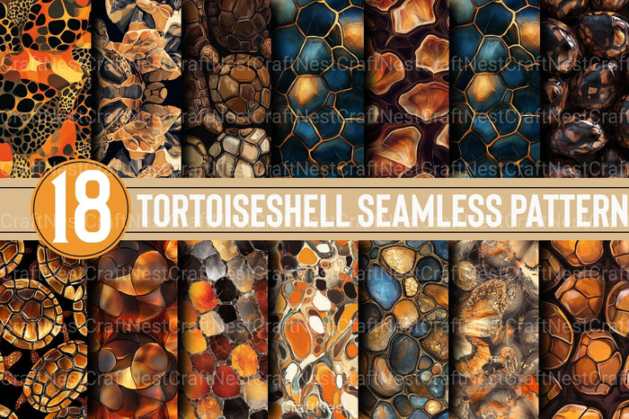 Tortoiseshell Seamless Pattern Digital Paper