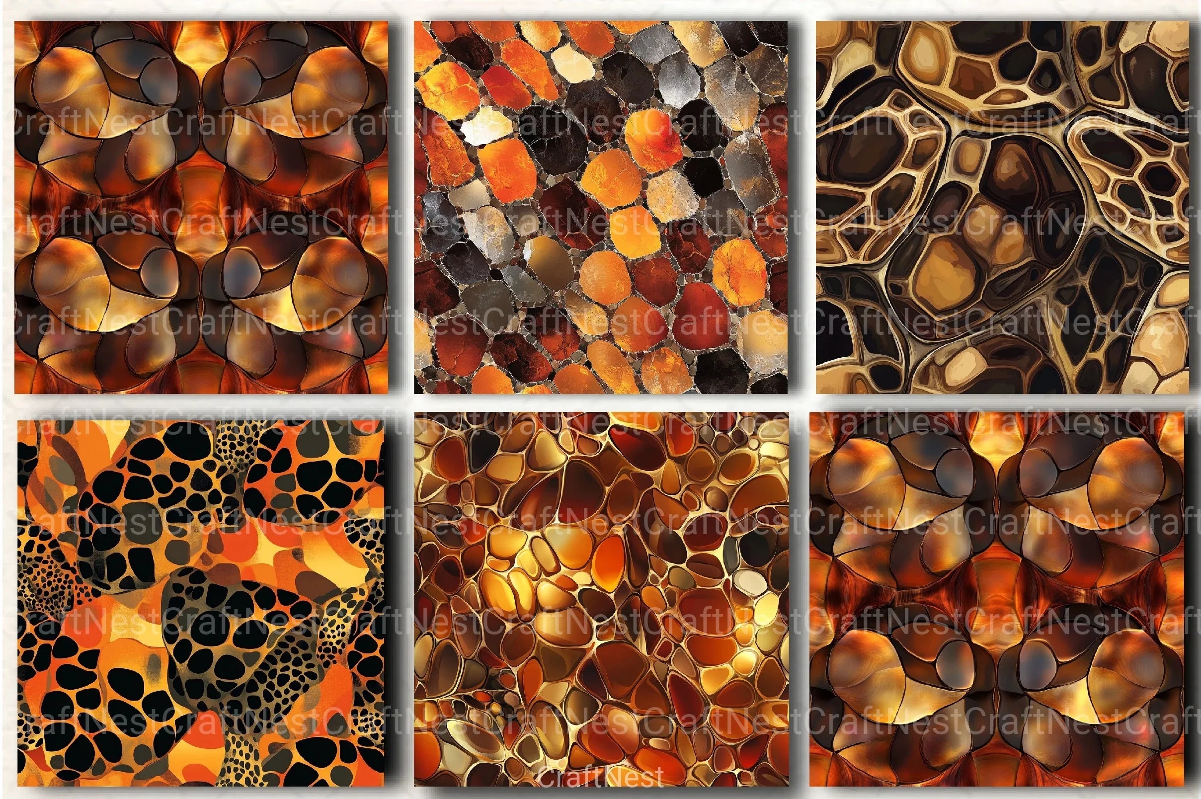 Tortoiseshell Seamless Pattern Digital Paper - CraftNest - Digital Crafting and Art