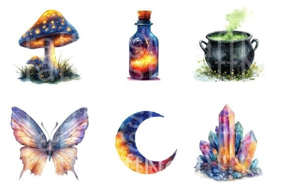 Magic Clipart Bundle for Creative Projects - CraftNest - Digital Crafting and Art