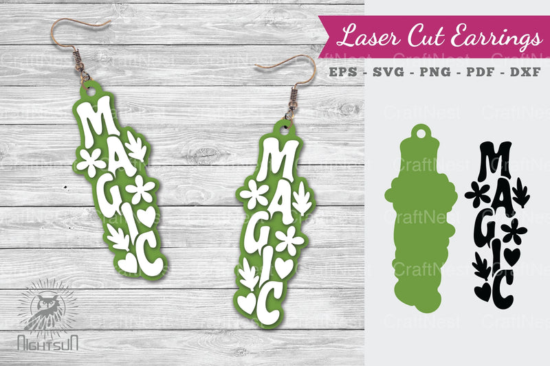 Magic Lasercut Earrings SVG Bundle - CraftNest - Digital Crafting and Art