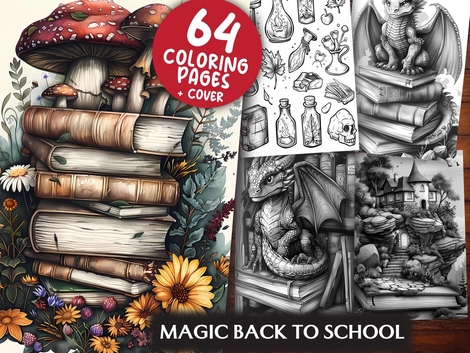 Magic Back To School Coloring Books - CraftNest - Digital Crafting and Art