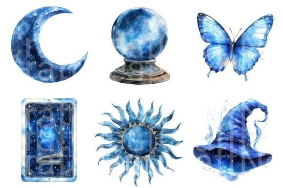 Magical Celestial Clipart Bundle 2 - CraftNest - Digital Crafting and Art