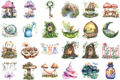 Magical Fairy Garden Clipart Bundle - CraftNest - Digital Crafting and Art