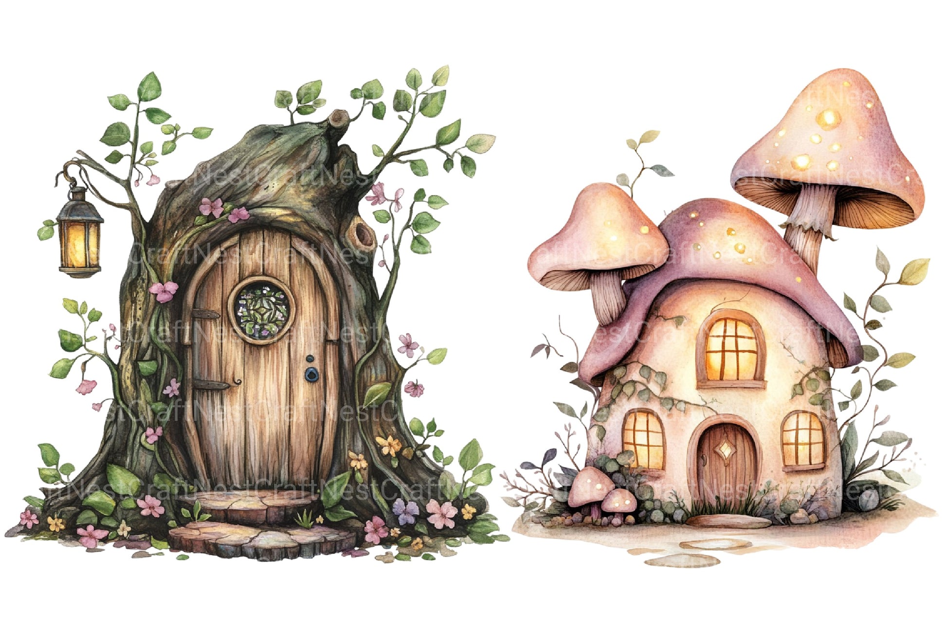 Magical Fairy Garden Clipart Bundle - CraftNest - Digital Crafting and Art