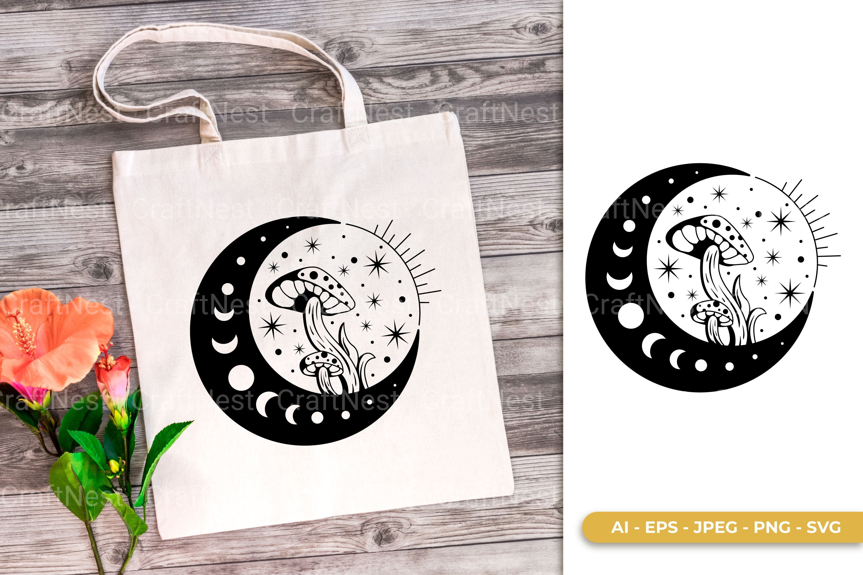 Magical Mushroom SVG Clipart Bundle