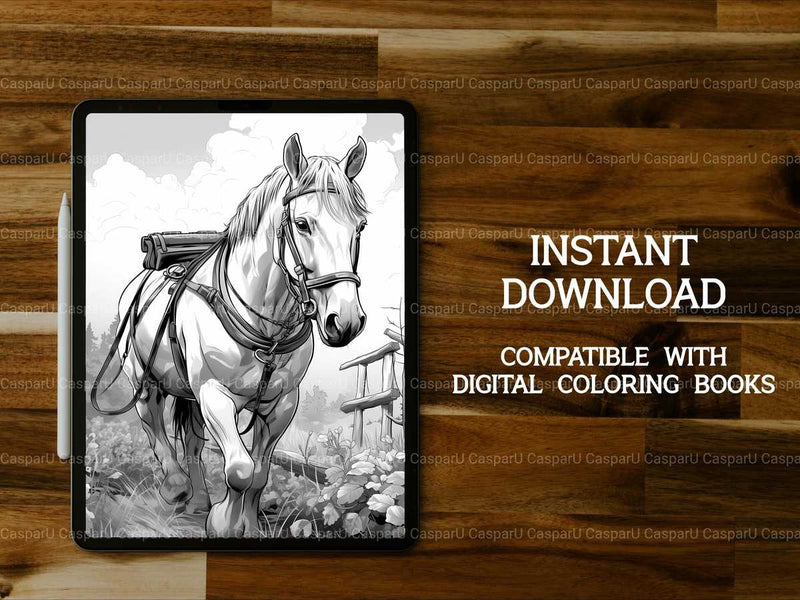 Magnificent Horses Coloring Books - CraftNest