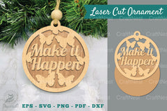 Make It Happen Laser Cut Ornament Clipart Bundle - CraftNest - Digital Crafting and Art