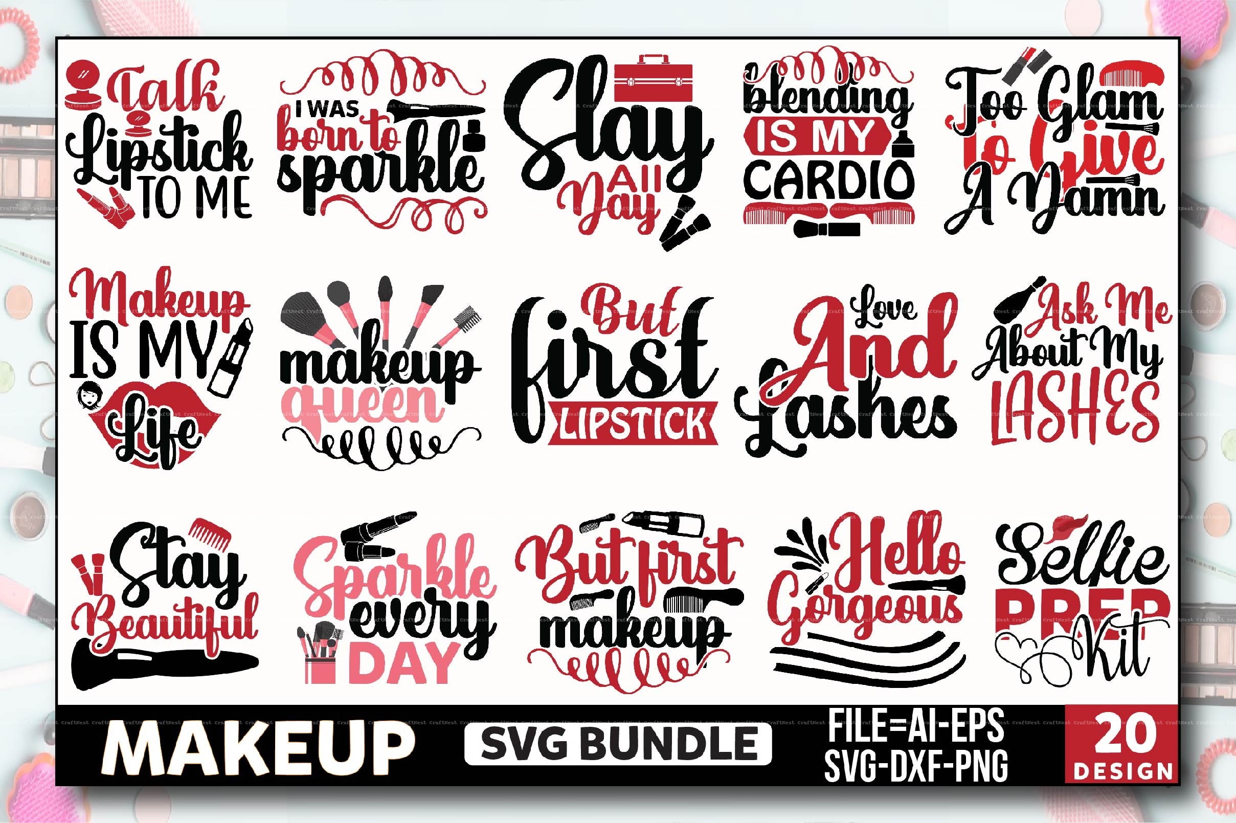 Makeup Design SVG Bundle 4