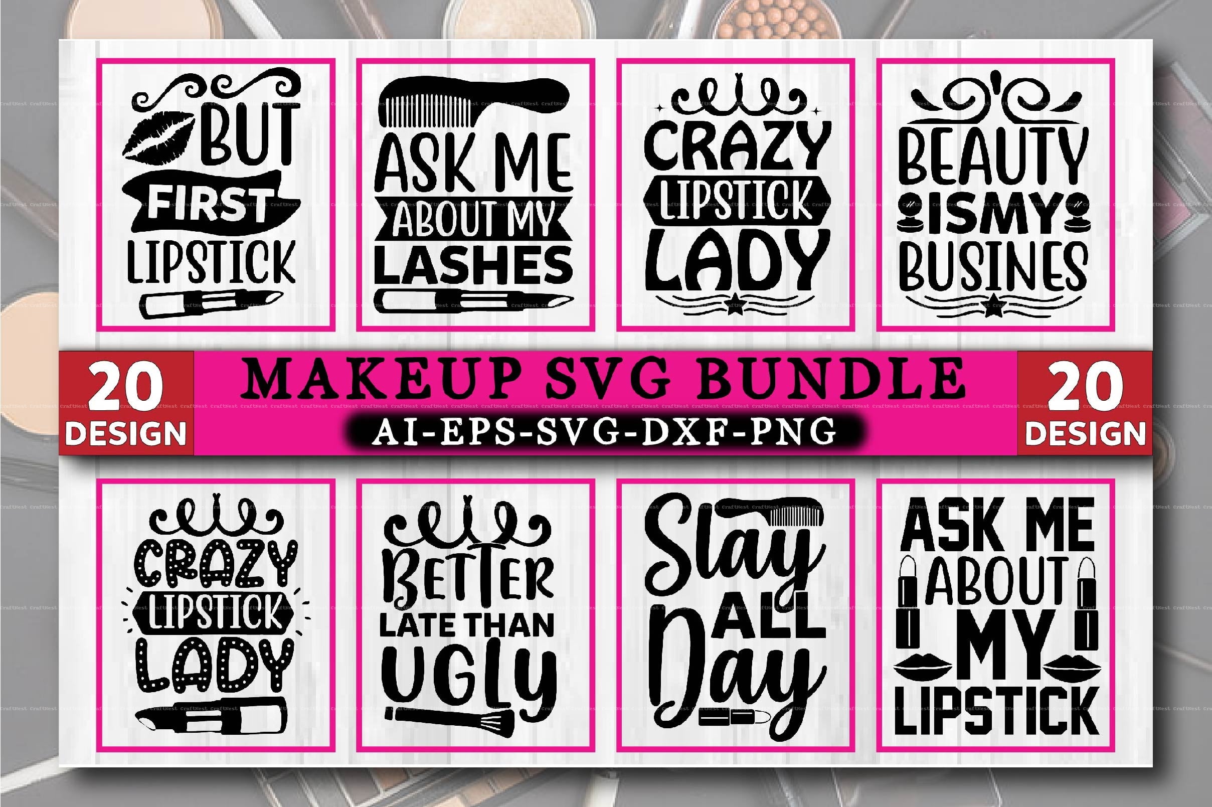 Makeup Design SVG Bundle 6