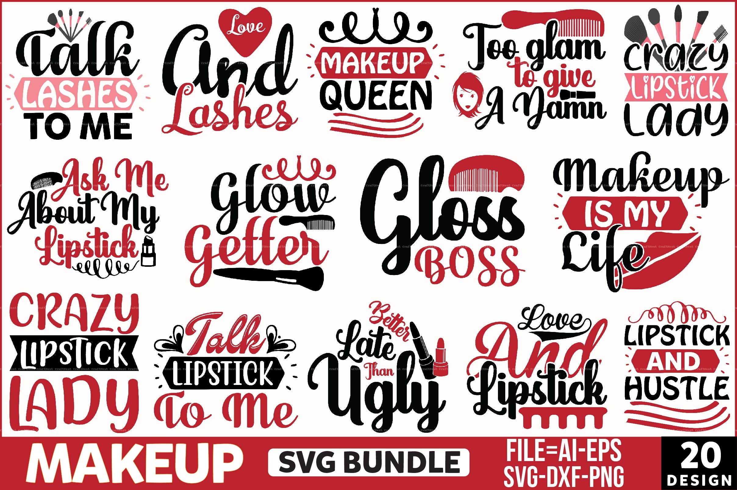 Makeup Design SVG Bundle 5