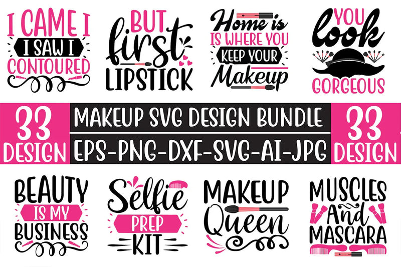 Makeup SVG Bundle - CraftNest - Digital Crafting and Art