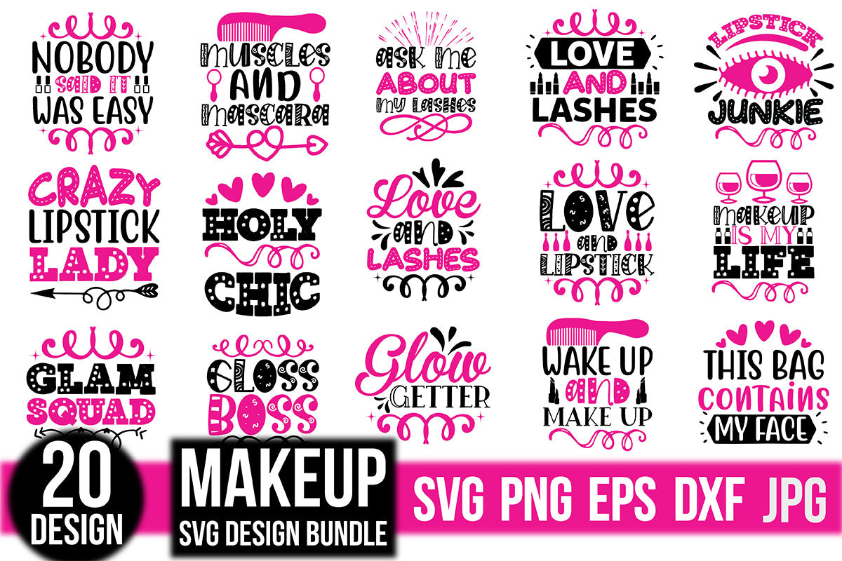Makeup SVG Bundle 10 - CraftNest - Digital Crafting and Art