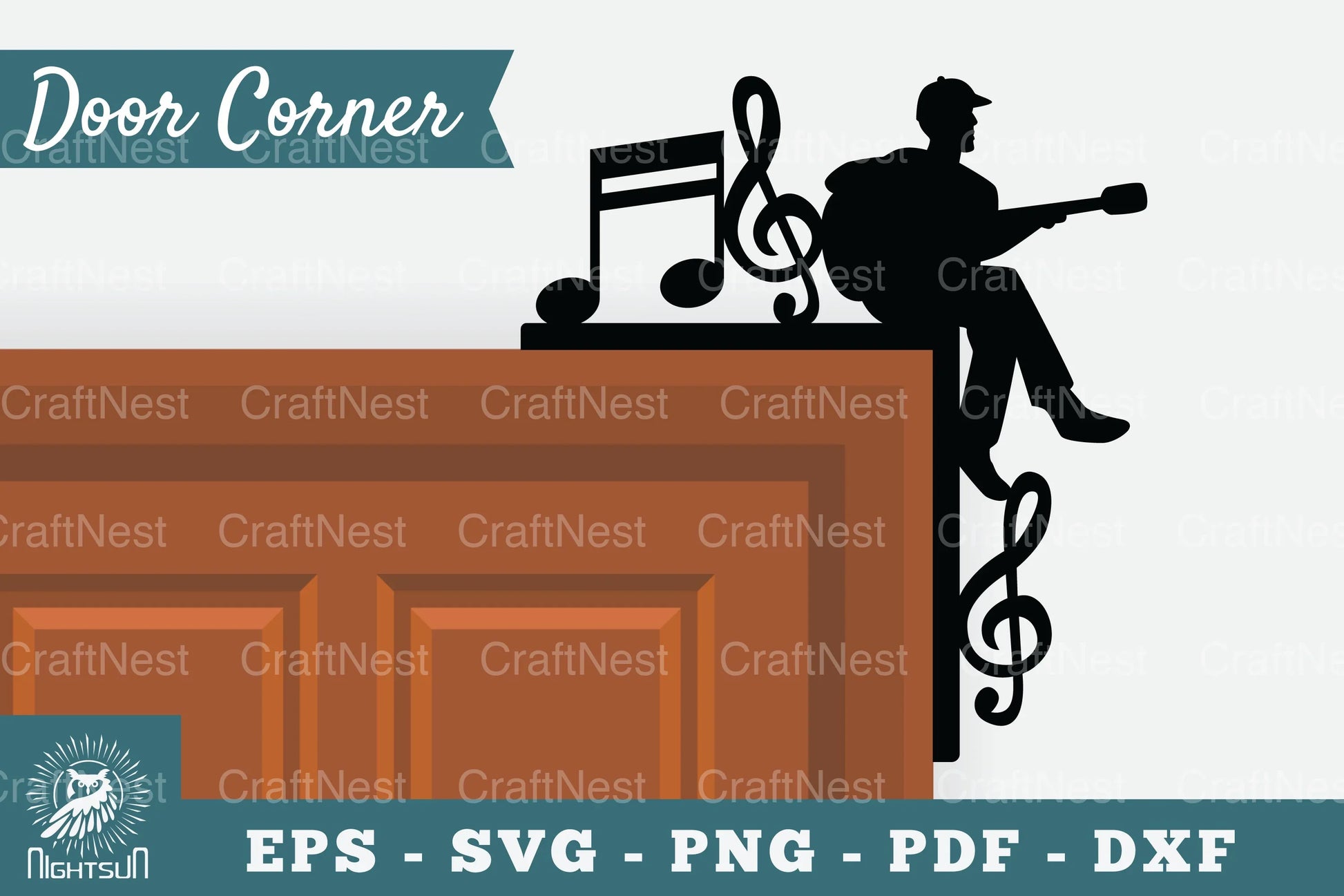 Man Playing Guitar Door Corner Clipart Bundle - CraftNest - Digital Crafting and Art