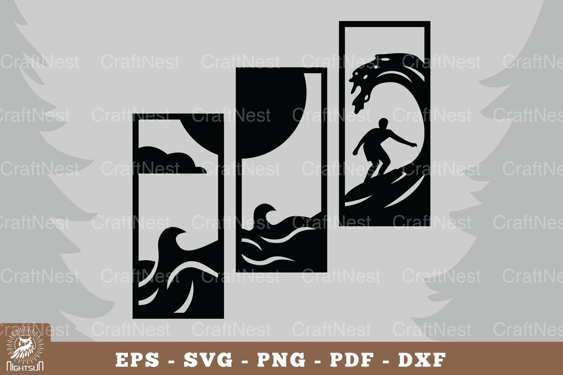 Man Surfing Home Decor Clipart Bundle - CraftNest - Digital Crafting and Art