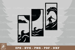 Man Surfing Home Decor Clipart Bundle - CraftNest - Digital Crafting and Art