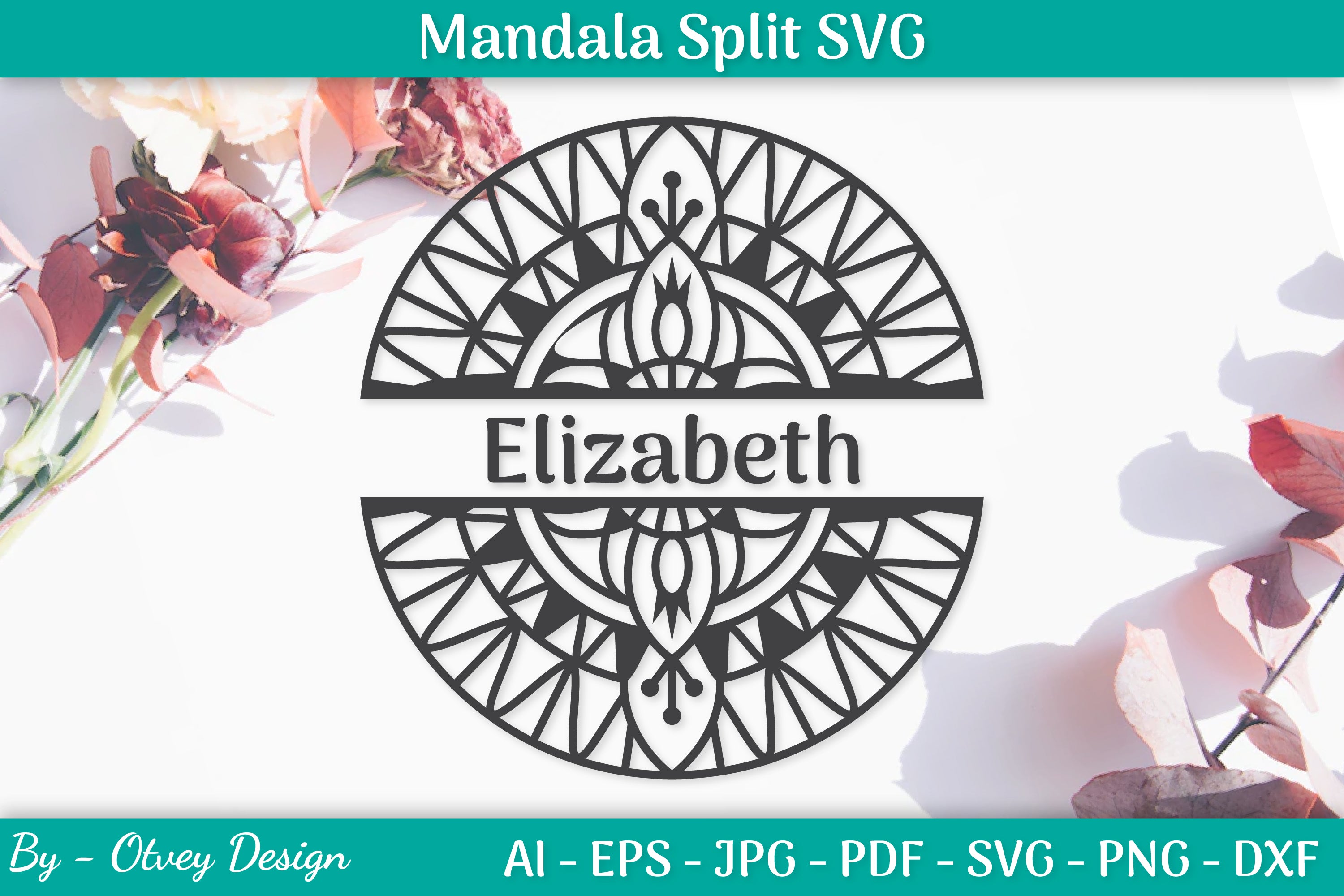 Mandala Split SVG Template Bundle