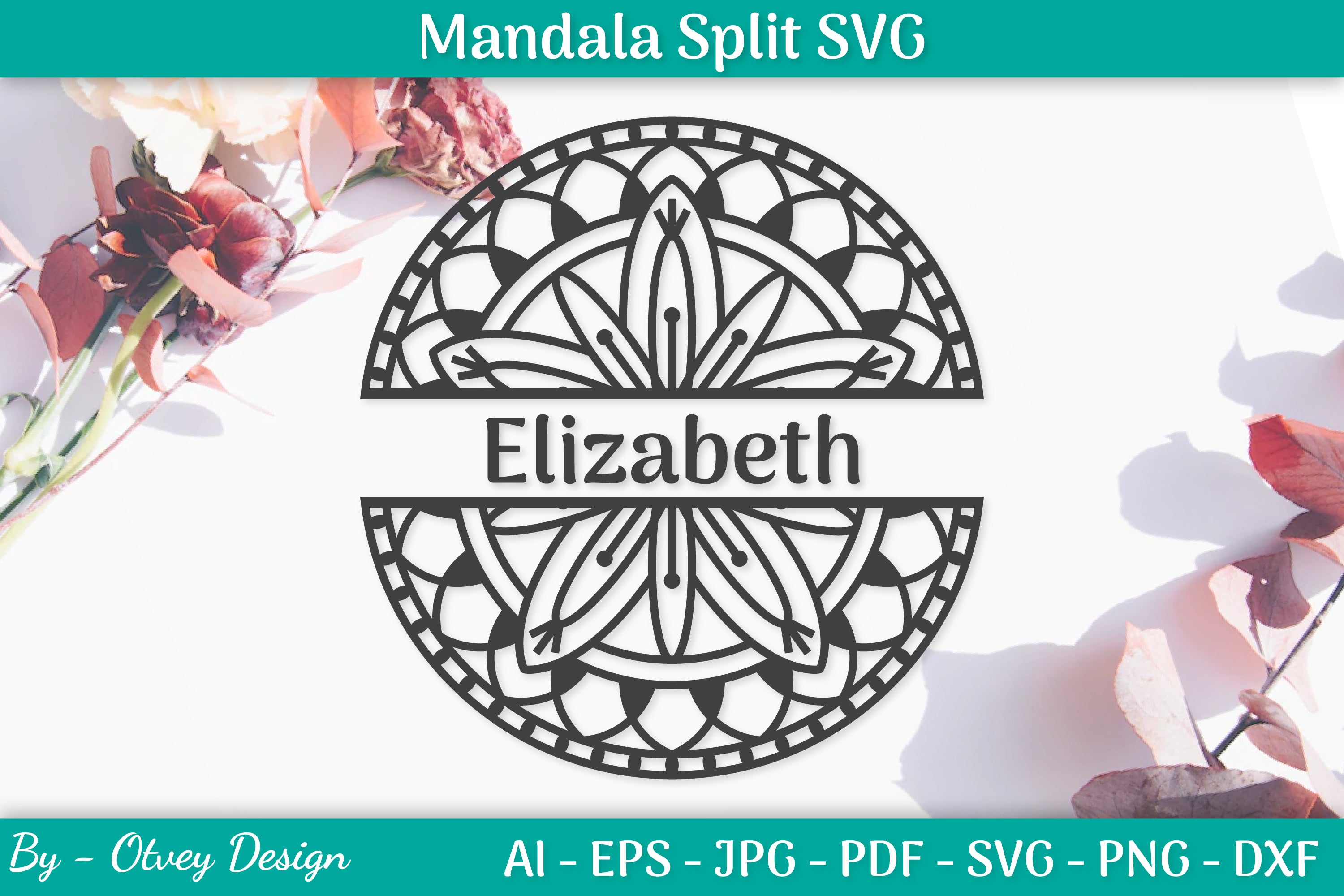 Mandala Split SVG Template Bundle