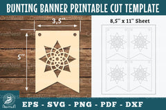 Mandala Bunting Banner Printable Clipart Bundle - CraftNest - Digital Crafting and Art