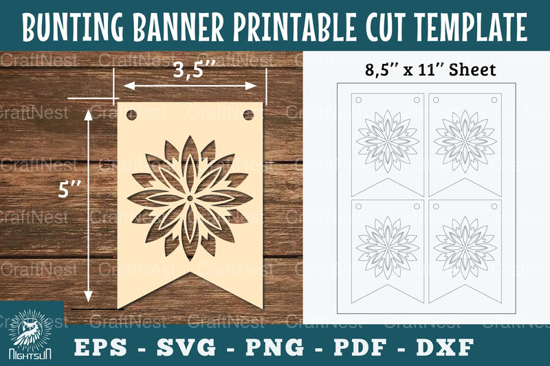 Mandala Bunting Banner Printable Clipart Bundle - CraftNest - Digital Crafting and Art