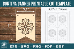 Mandala Bunting Banner Printable Clipart Bundle - CraftNest - Digital Crafting and Art