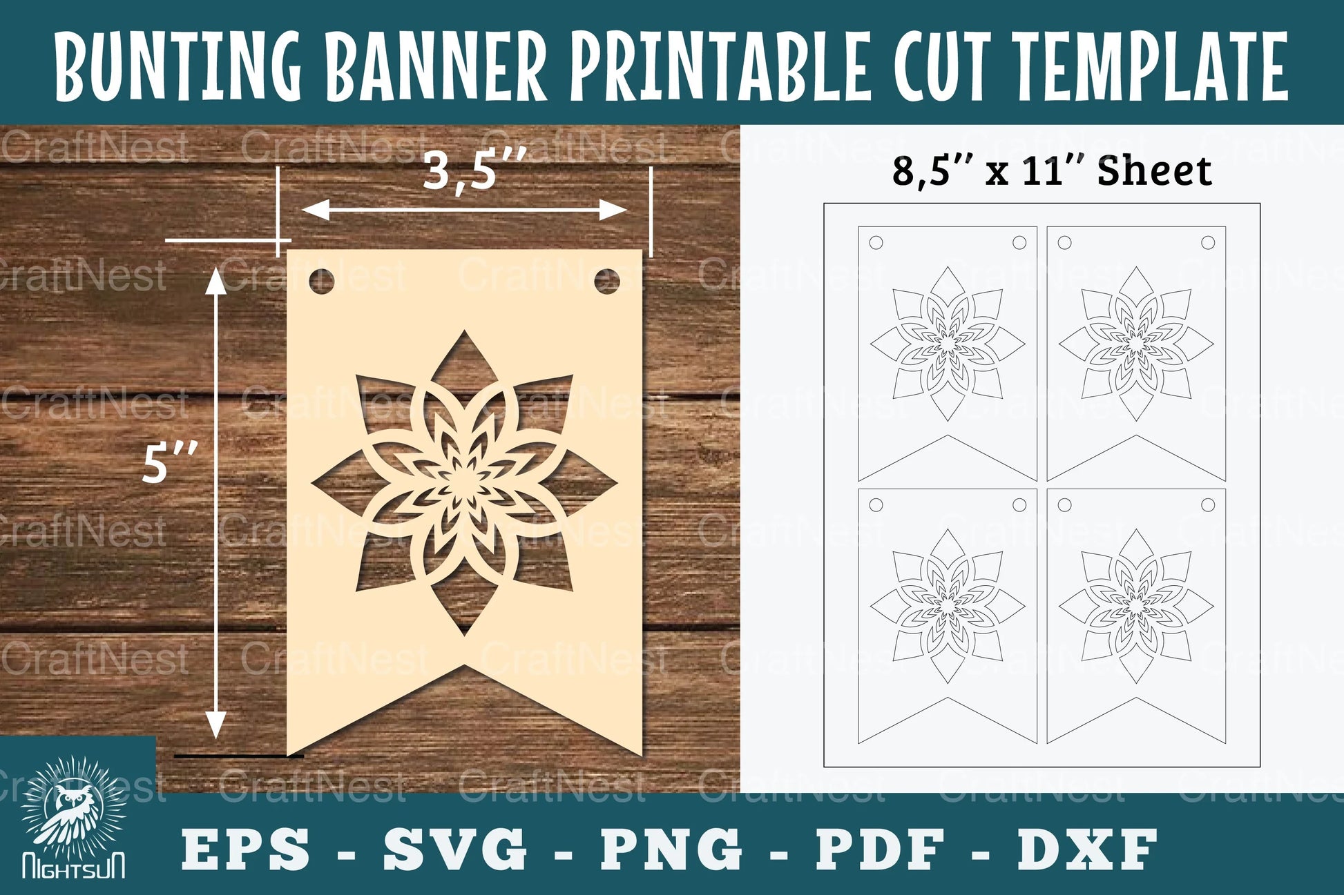 Mandala Bunting Banner Printable Clipart Bundle - CraftNest - Digital Crafting and Art