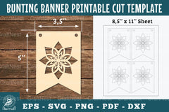 Mandala Bunting Banner Printable Clipart Bundle - CraftNest - Digital Crafting and Art