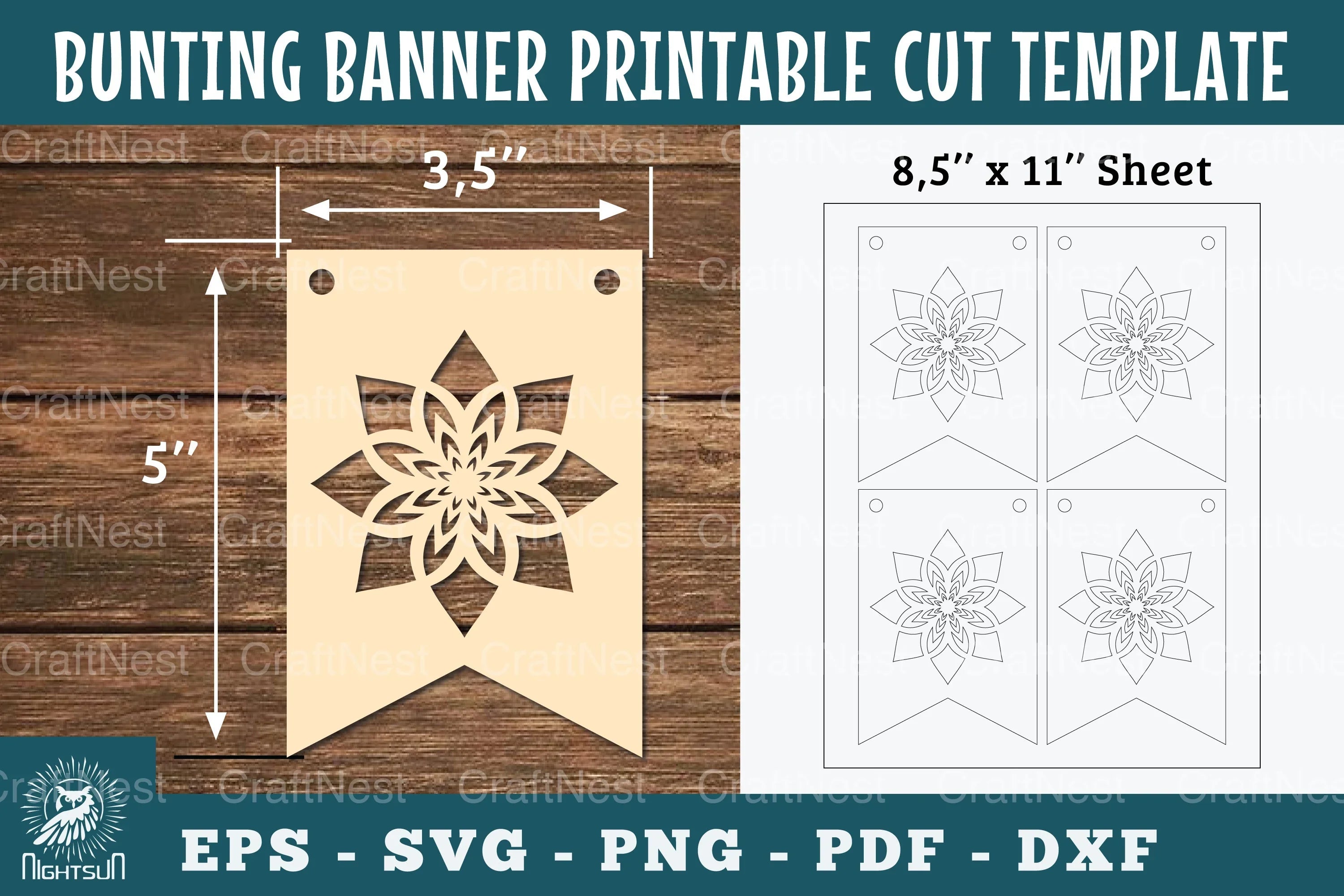 Mandala Bunting Banner Printable Clipart Bundle - CraftNest - Digital Crafting and Art