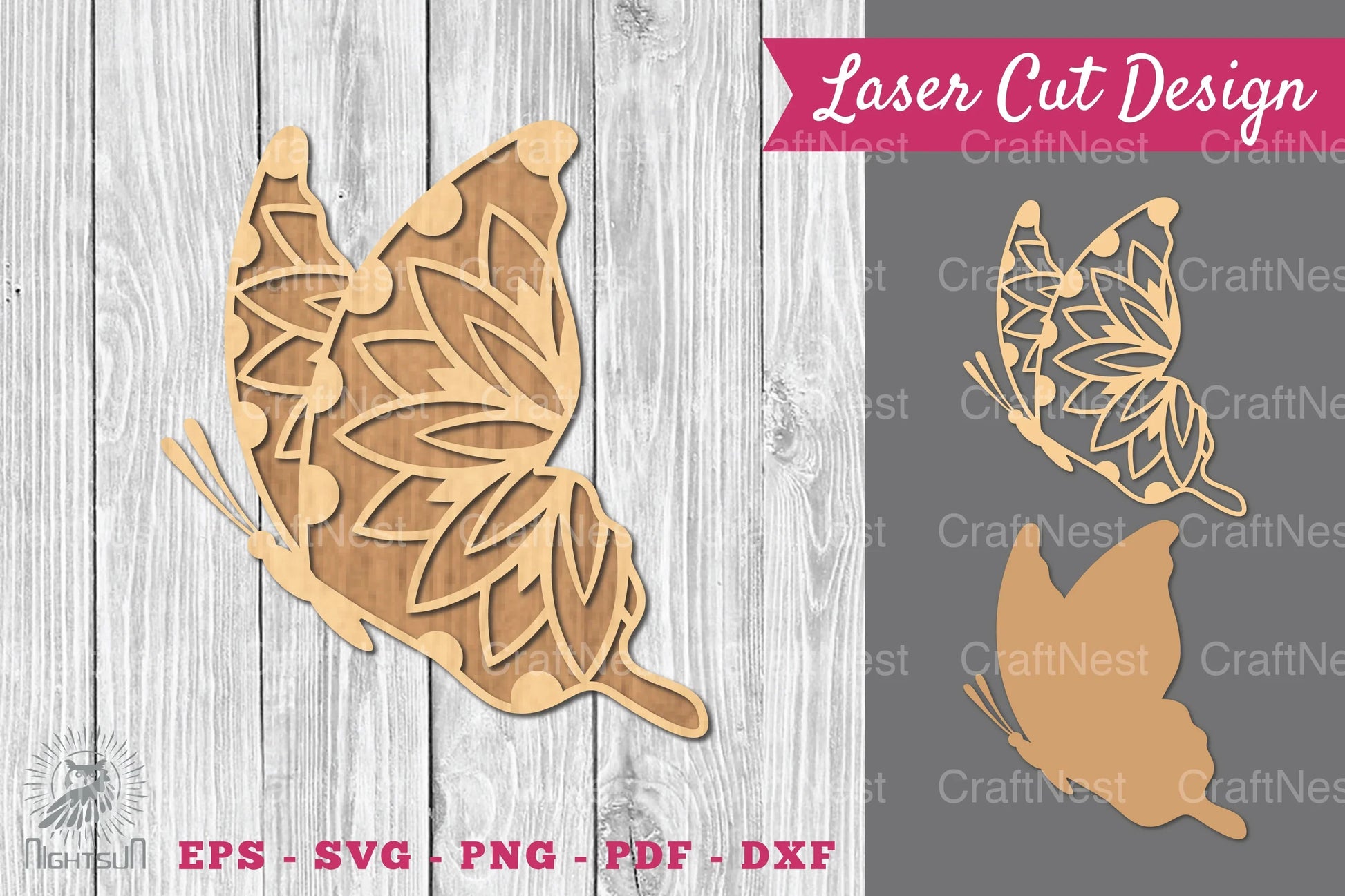 Mandala Butterfly Laser Cut Decoration Clipart Bundle - CraftNest - Digital Crafting and Art