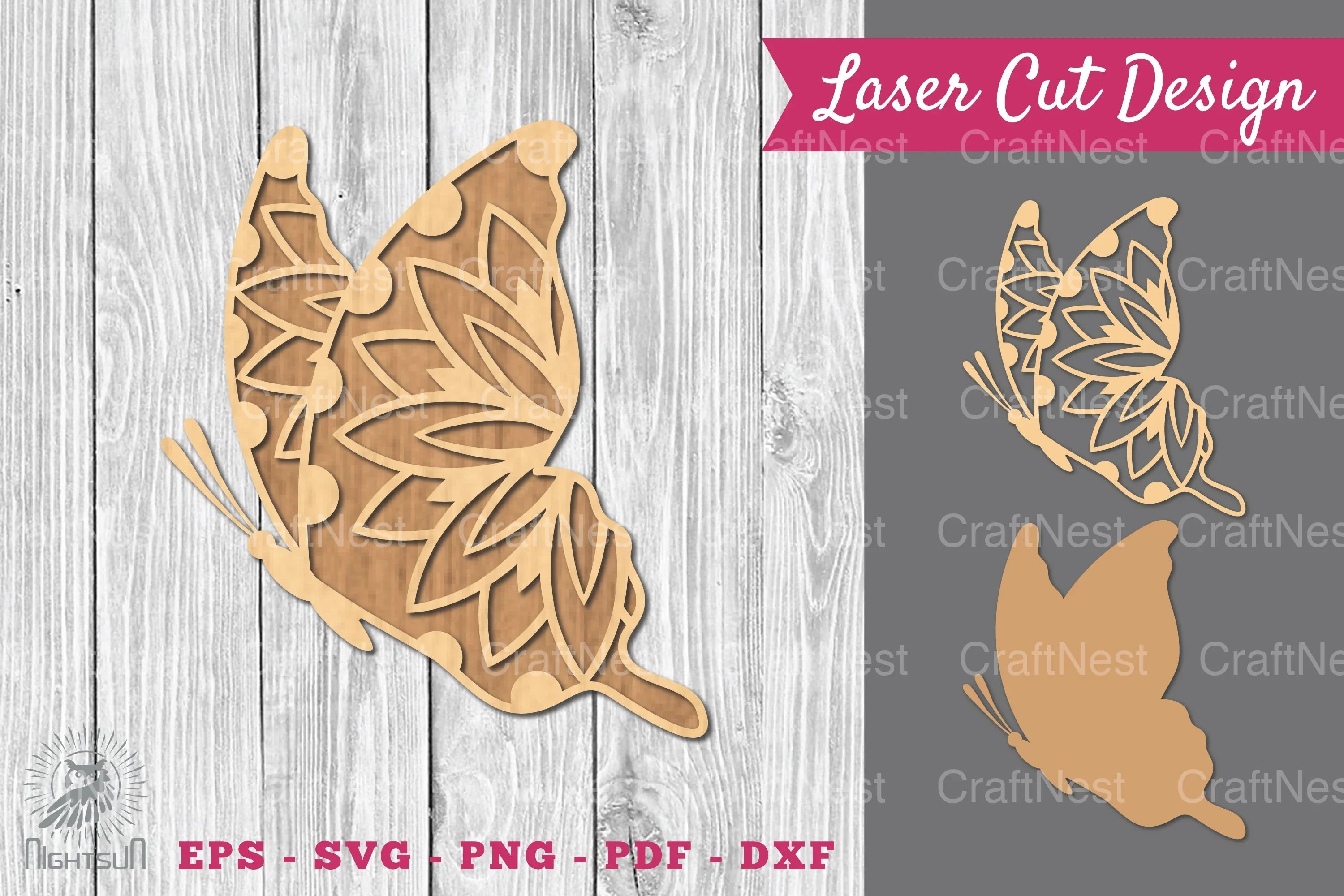 Mandala Butterfly Laser Cut Decoration Clipart Bundle - CraftNest - Digital Crafting and Art