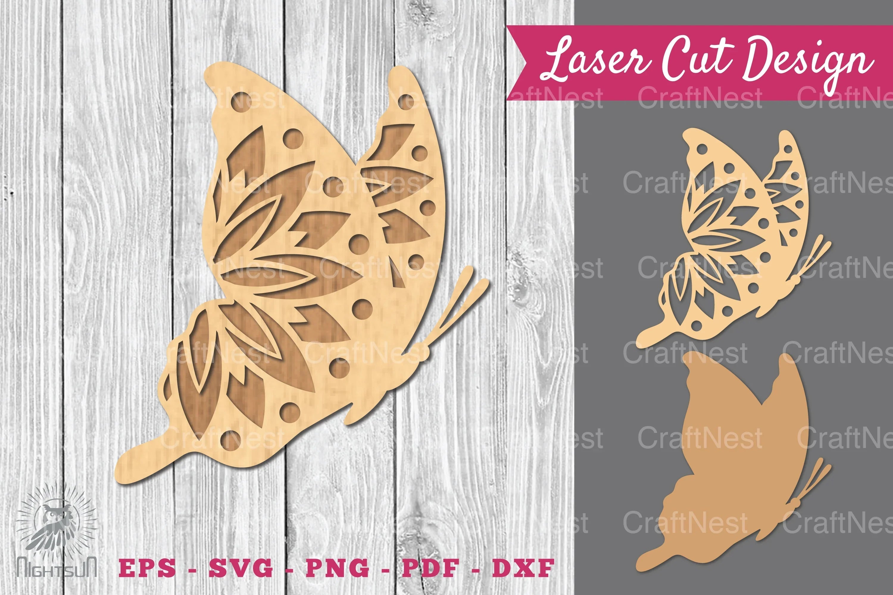Mandala Butterfly Laser Cut Decoration Clipart Bundle - CraftNest - Digital Crafting and Art
