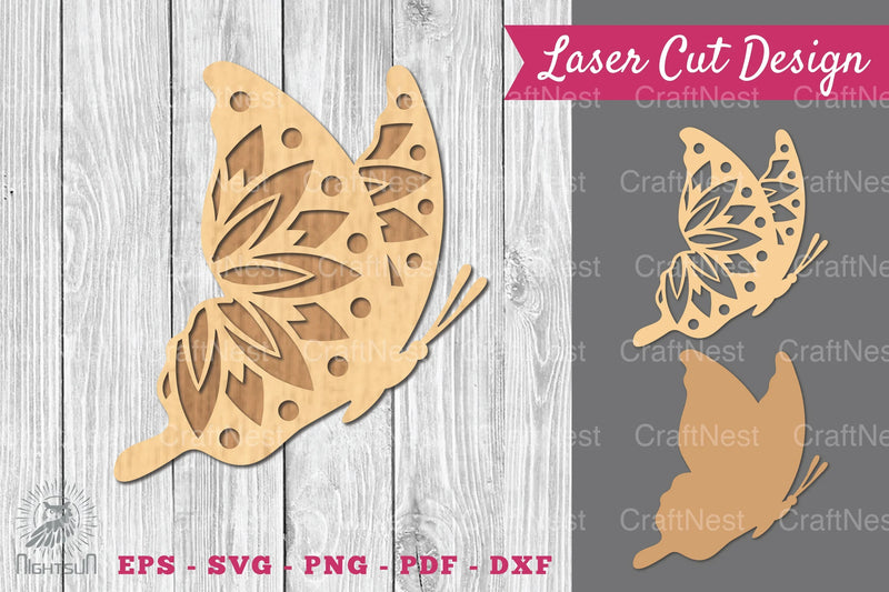 Mandala Butterfly Laser Cut Decoration Clipart Bundle - CraftNest - Digital Crafting and Art