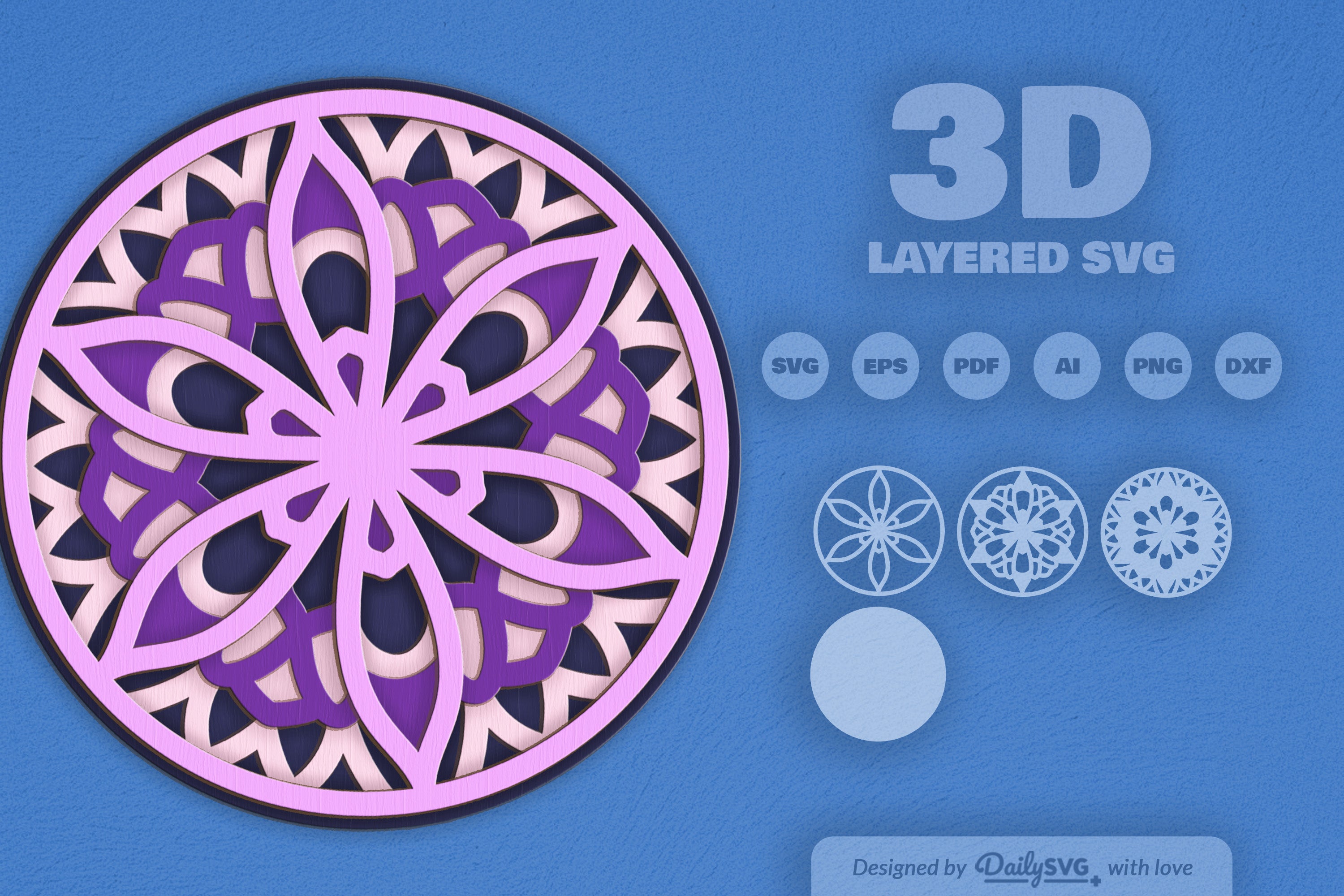 Mandala Decoration Laser Cut SVG Bundle
