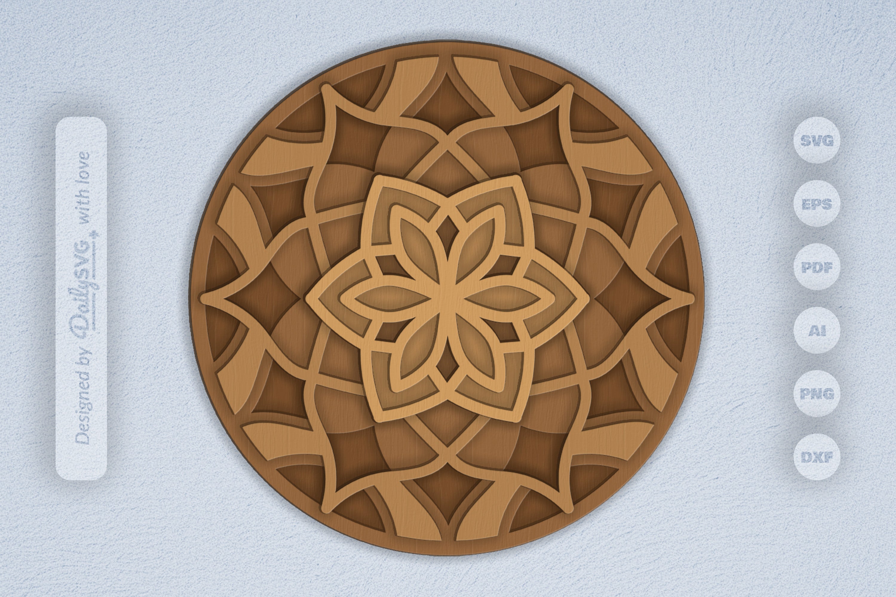 Mandala Flower Laser Cut SVG Bundle