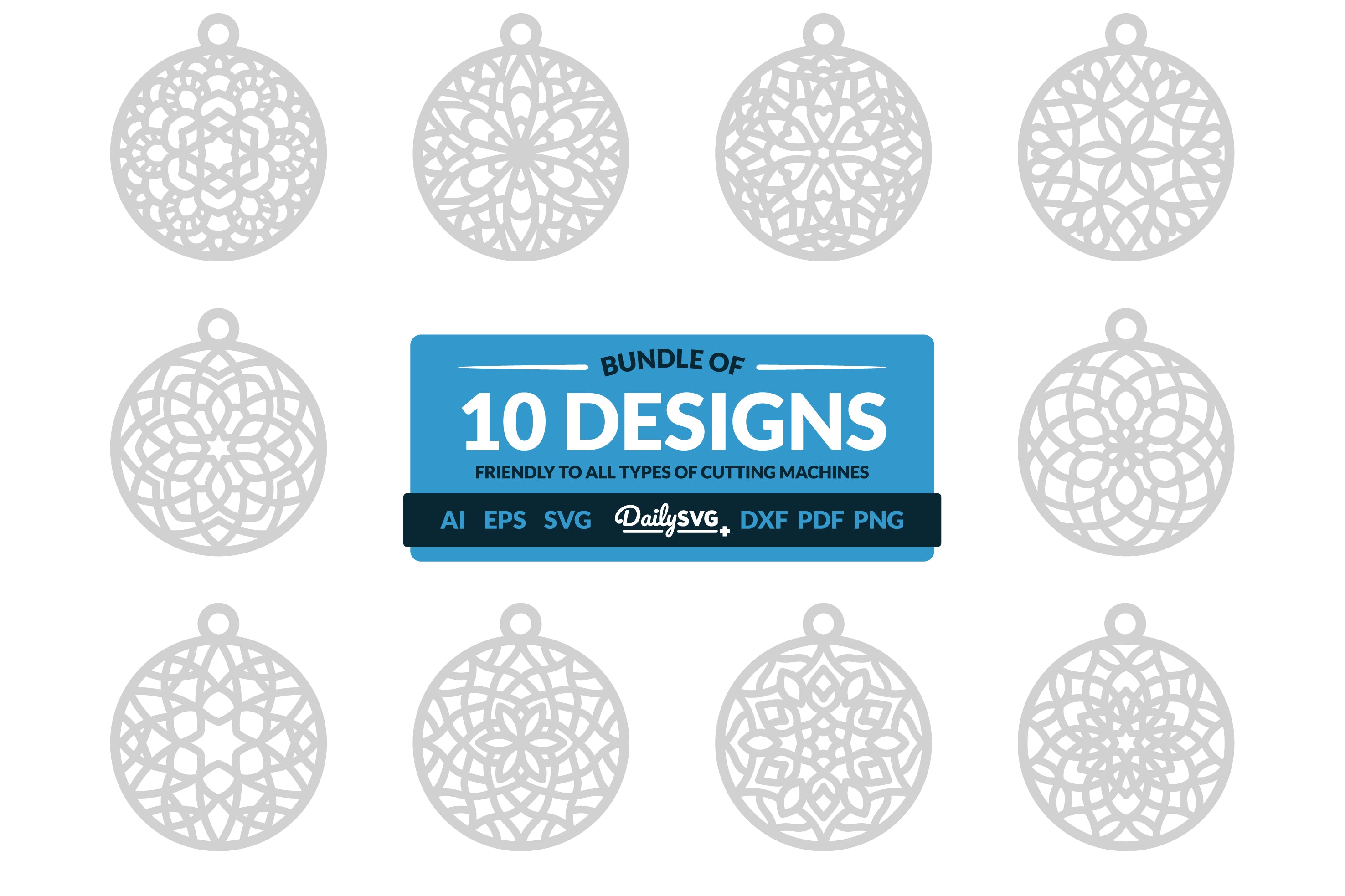 Daily Mandala Clipart SVG Bundle