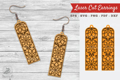Mandala Laser Cut Earrings SVG Bundle - CraftNest - Digital Crafting and Art