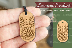 Mandala Lasercut Pendant Design Bundle - CraftNest - Digital Crafting and Art