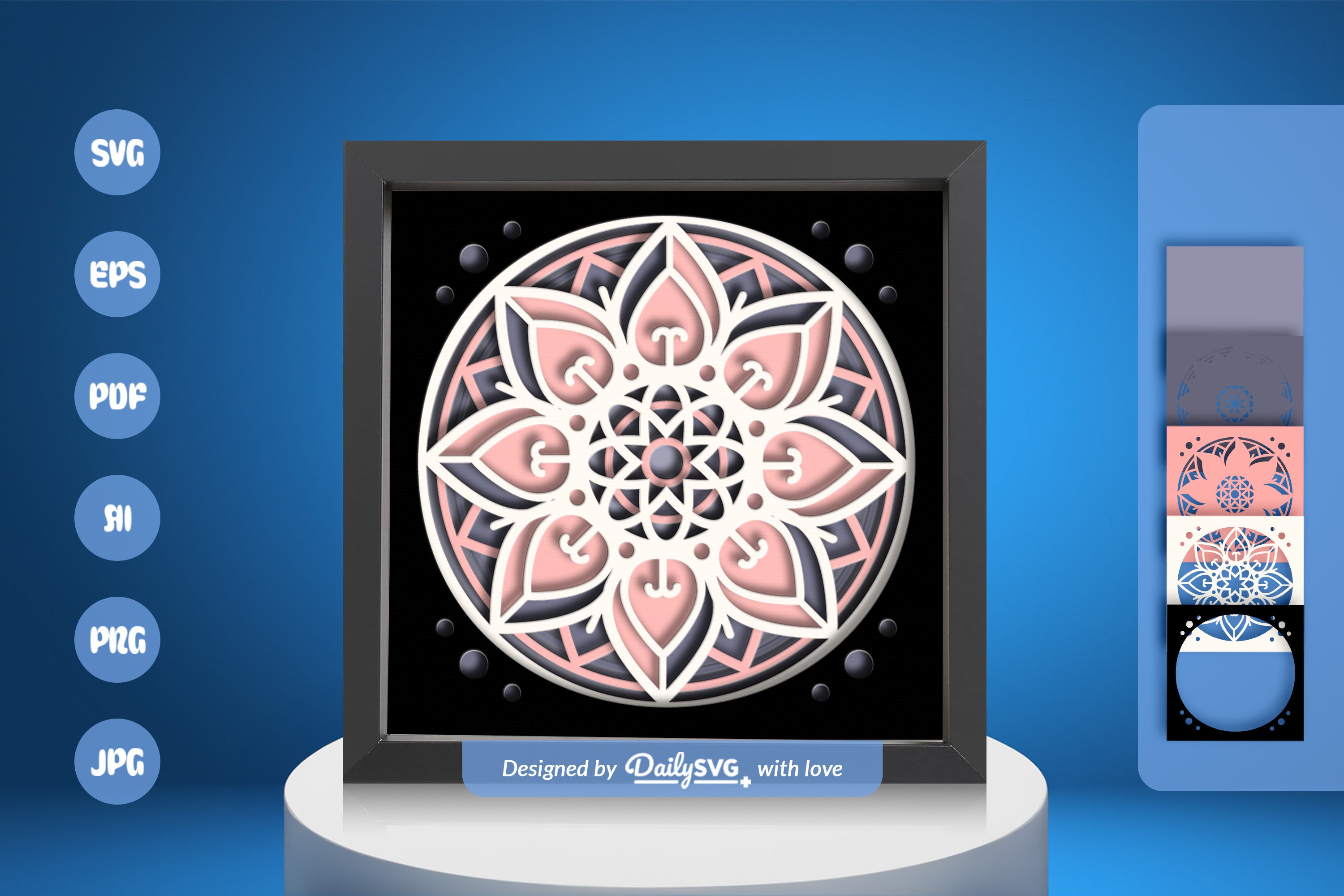 Mandala Papercut SVG Bundle for Crafting