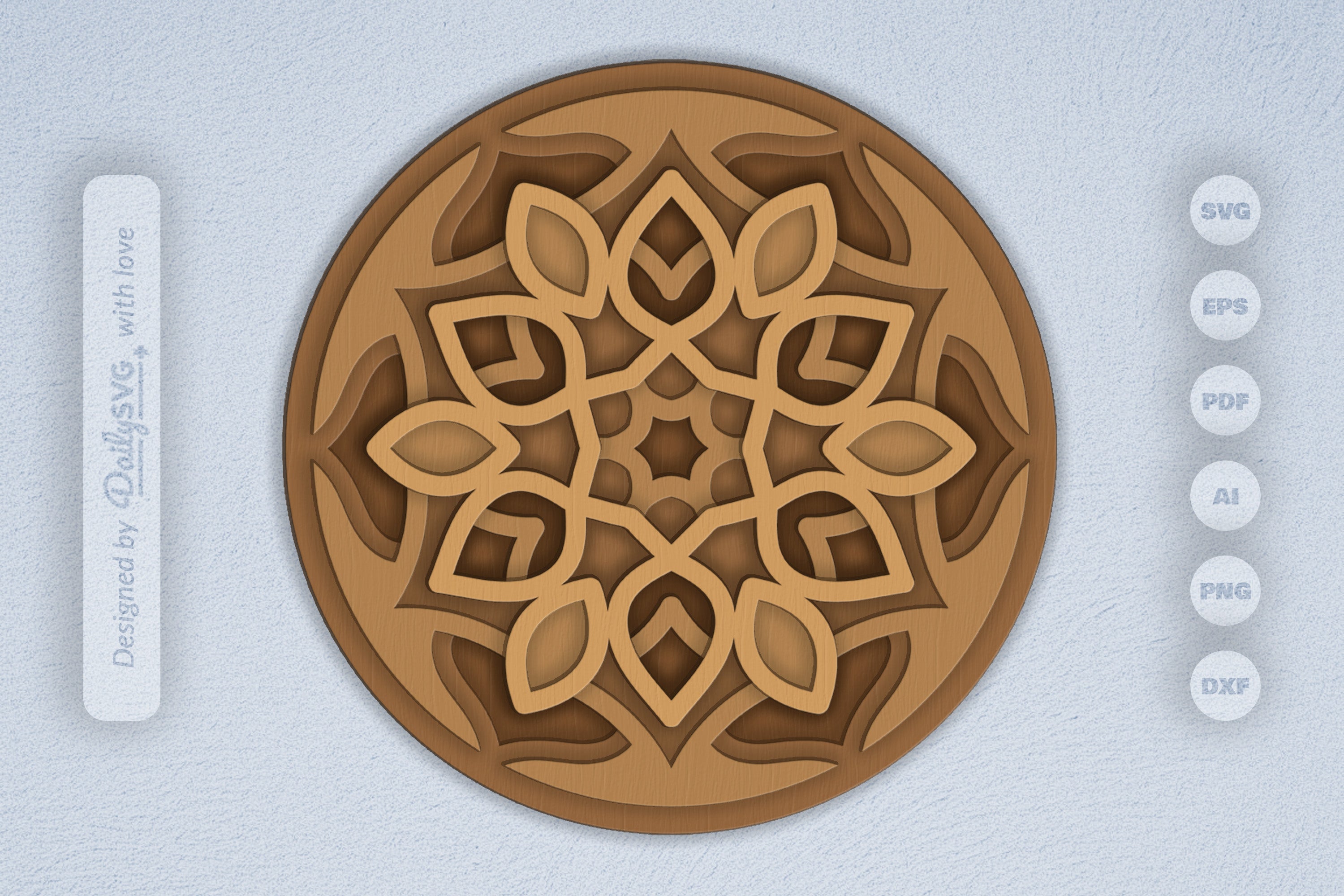 Mandala Leaves Laser Cut SVG Bundle