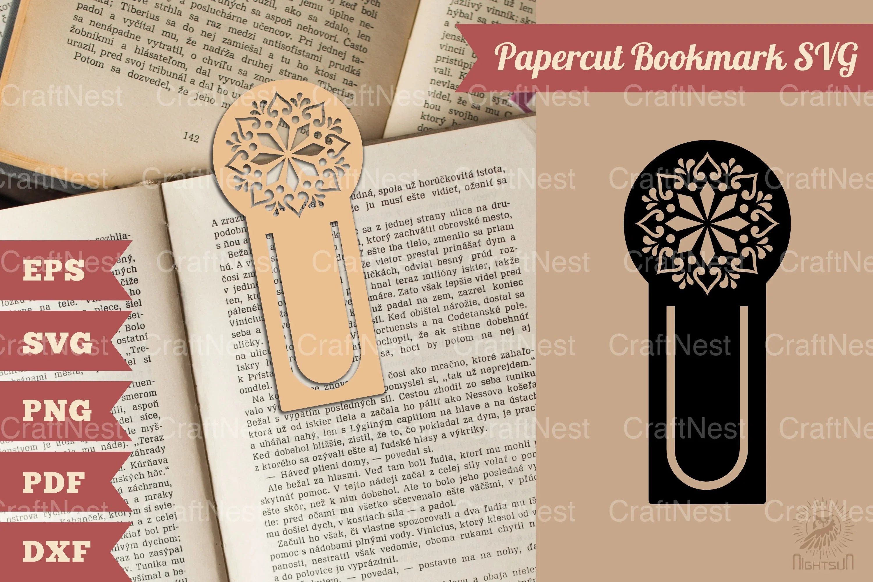 Mandala Papercut Bookmark SVG Bundle - CraftNest - Digital Crafting and Art