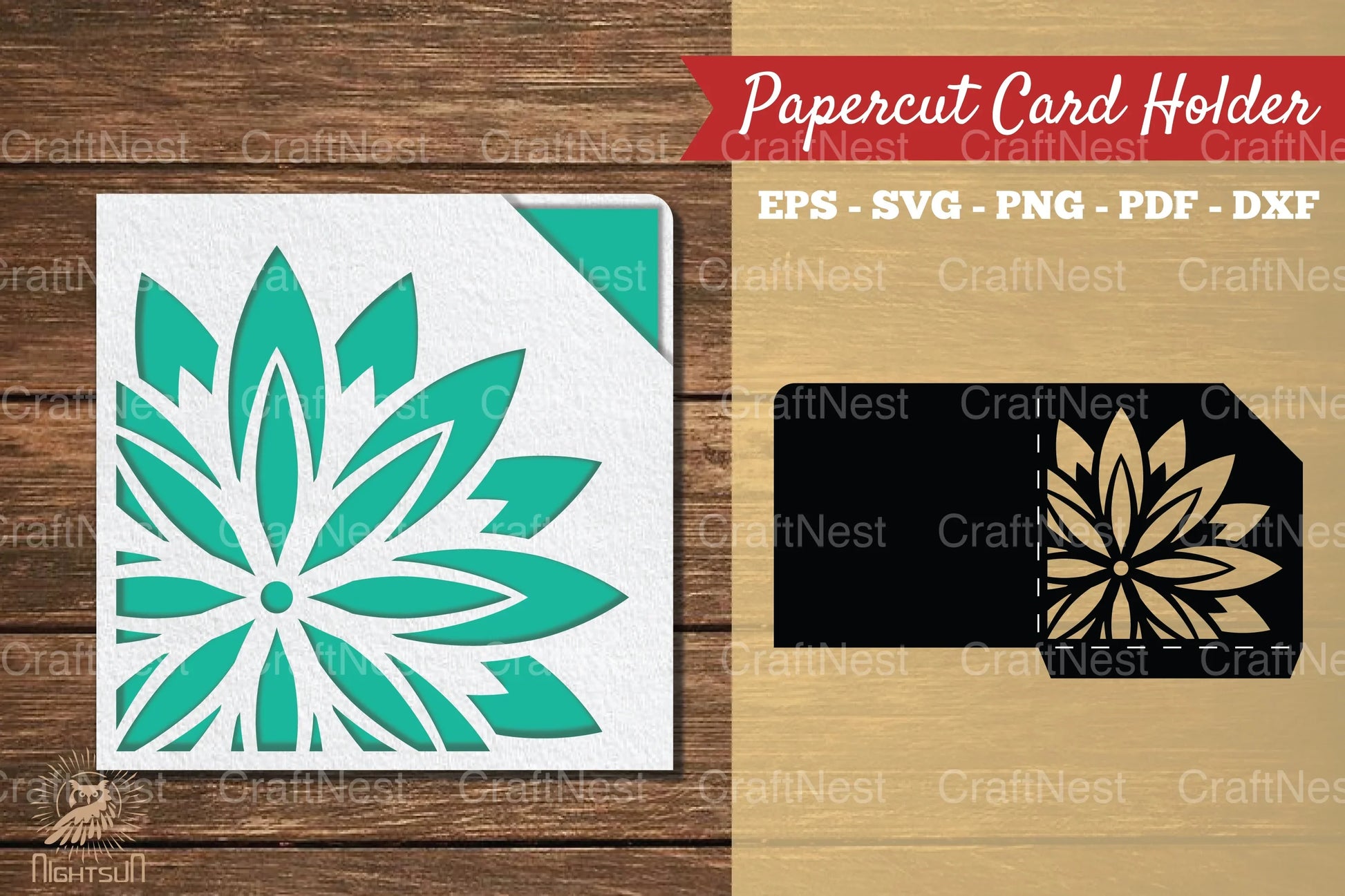 Mandala Papercut Card Holder SVG Bundle - CraftNest - Digital Crafting and Art
