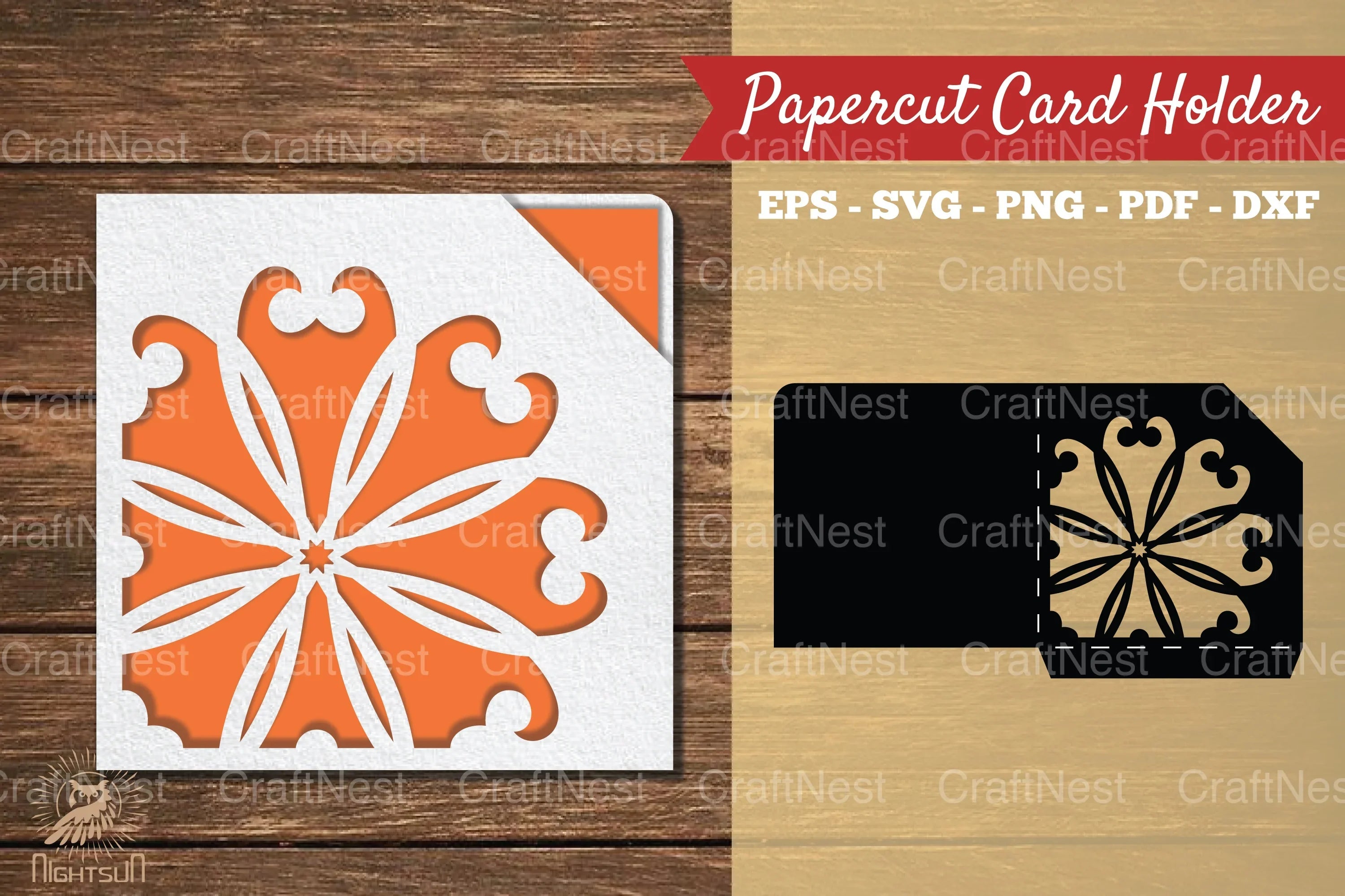 Mandala Papercut Card Holder SVG Bundle - CraftNest - Digital Crafting and Art