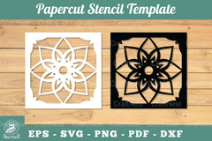 Mandala Papercut Stencil Template Clipart Bundle - CraftNest - Digital Crafting and Art