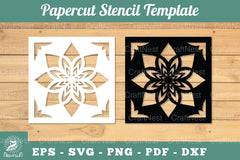Mandala Papercut Stencil Template Clipart Bundle - CraftNest - Digital Crafting and Art