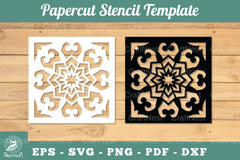 Mandala Papercut Stencil Template Clipart Bundle - CraftNest - Digital Crafting and Art