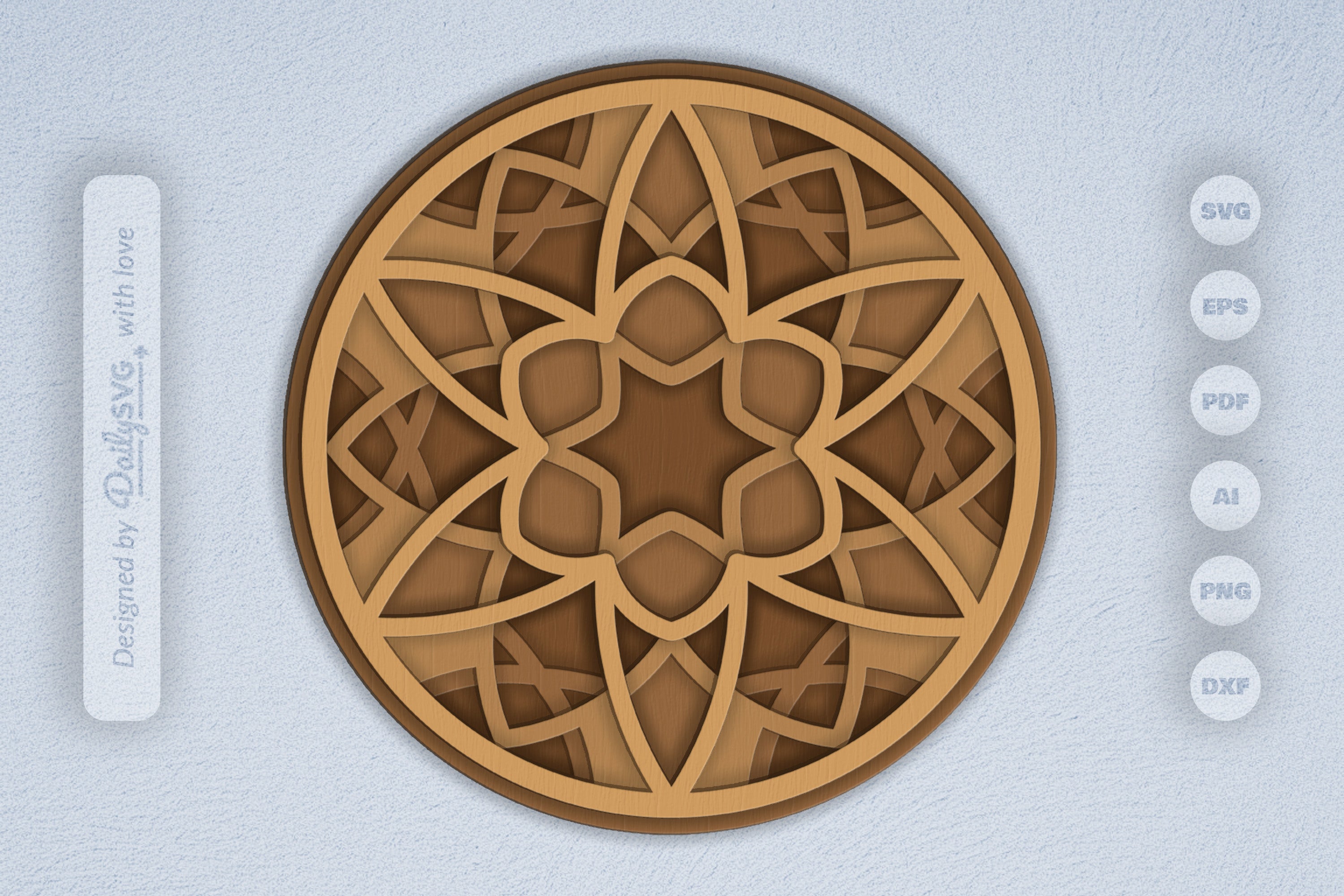 Mandala Round Laser Cut SVG Bundle